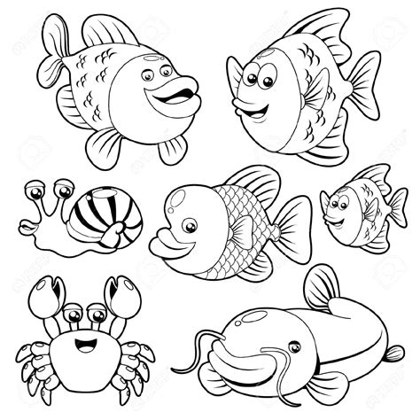 fish clipart black and white|Fish Clip Art Black White royalty.